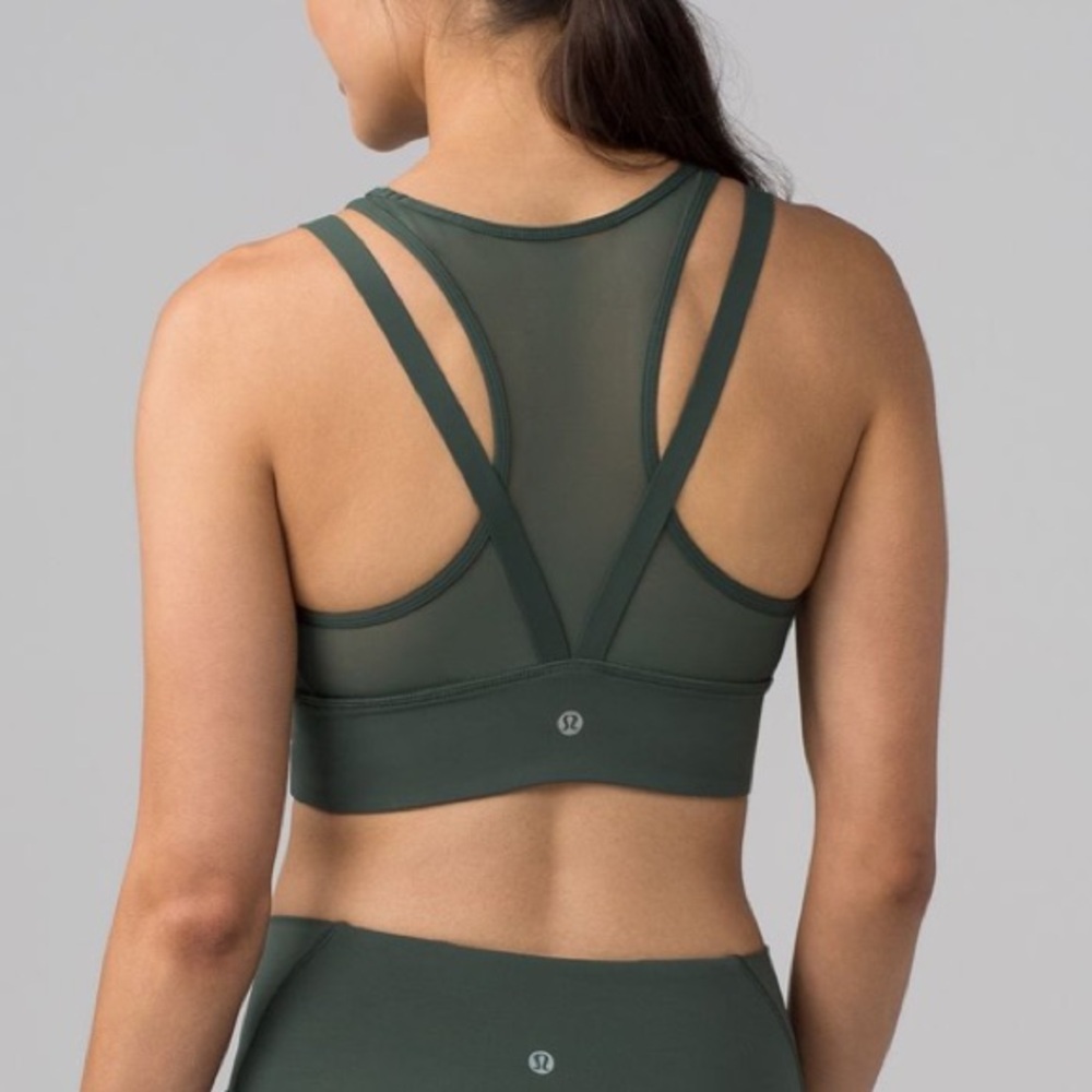 lululemon athletica Forest Green Mesh-Back Sports Bra